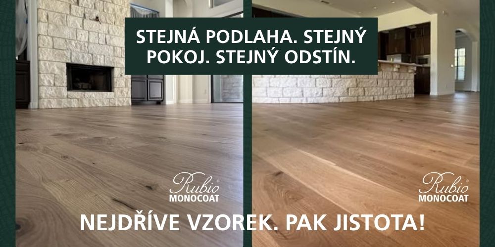 Nutnost vzorkovat odstíny olejů - různé světlo mění charakter odstínu